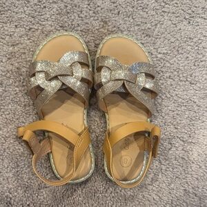Cat & Jack Silver and Tan Kids Sandals